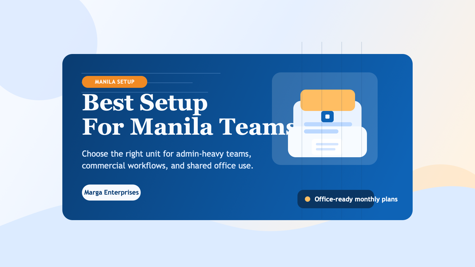 Best printer rental setup in Manila banner for Marga Enterprises
