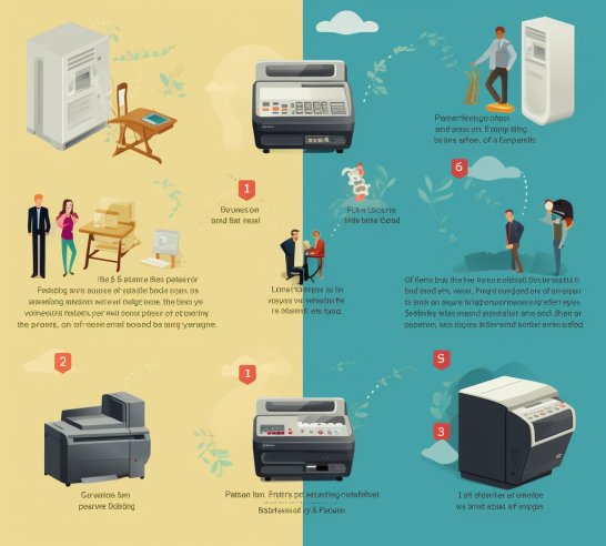 Pros and cons of printer leasing. Infographic.