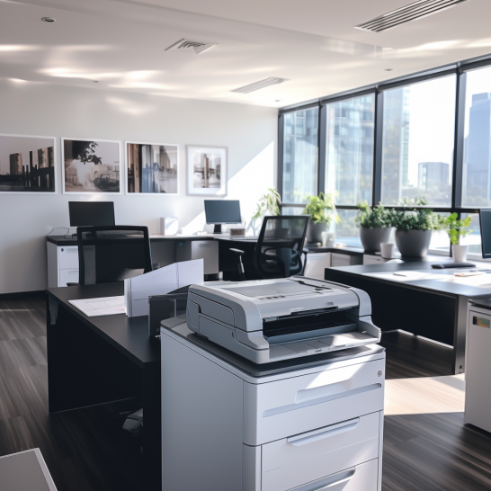 Printer Leasing, Modern office with printer Leasing