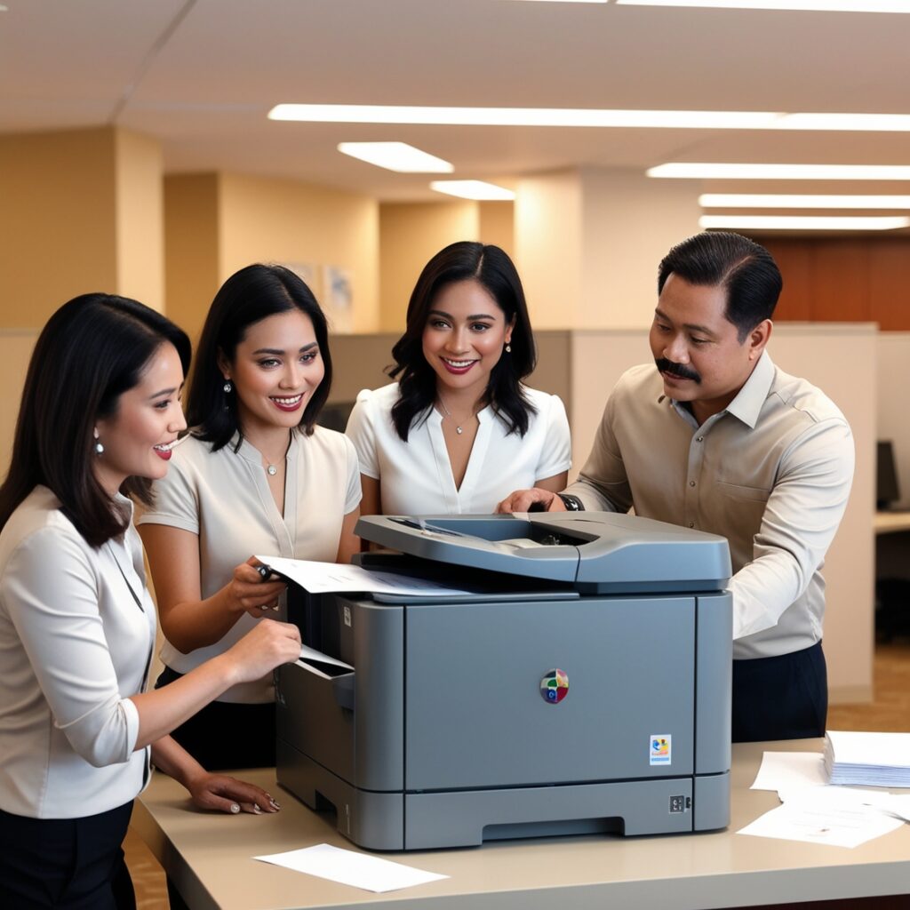 Leonardo phoenix a mediumshot of three filipino employees two 0 1