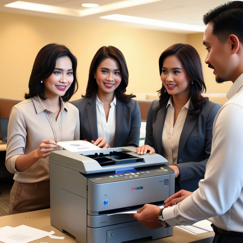 Leonardo phoenix a mediumshot of three filipino employees two 0