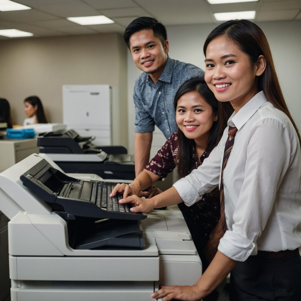 Advancing document production with color printer rental