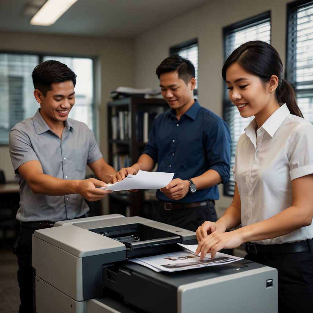 What are the benefits of renting a printer?